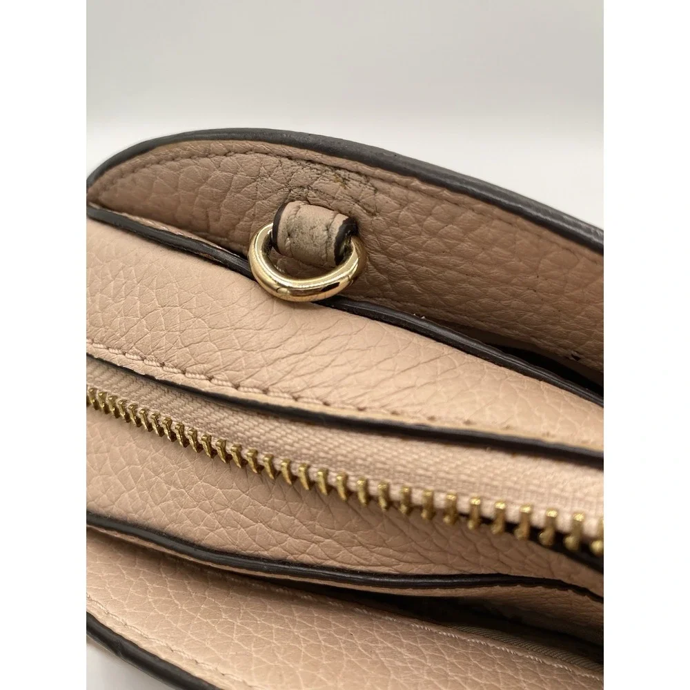 Michael Kors MK Hattie Satchel Bowling Crossbody Bag‎ Vanilla/Pink